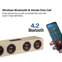 W8 Bluetooth 4.2-Lautsprecher, vier Lautsprecher, Super-Bass-Subwoofer mit Mikrofon, 3,5 mm, unterstützt TF-Karte