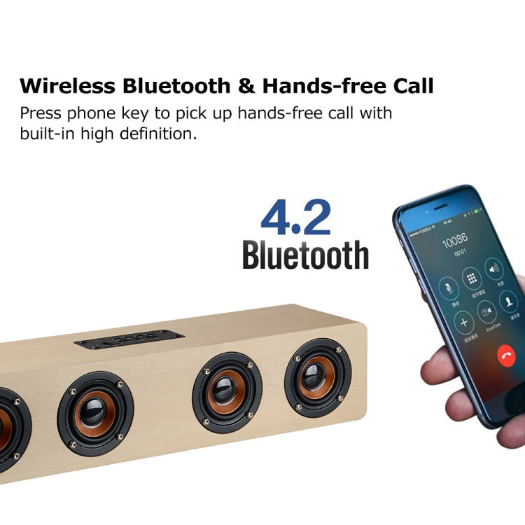W8 Bluetooth 4.2-Lautsprecher, vier Lautsprecher, Super-Bass-Subwoofer mit Mikrofon, 3,5 mm, unterstützt TF-Karte
