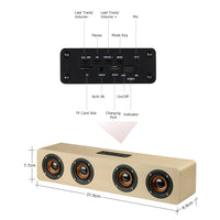 W8 Bluetooth 4.2-Lautsprecher, vier Lautsprecher, Super-Bass-Subwoofer mit Mikrofon, 3,5 mm, unterstützt TF-Karte