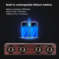 W8 Bluetooth 4.2-Lautsprecher, vier Lautsprecher, Super-Bass-Subwoofer mit Mikrofon, 3,5 mm, unterstützt TF-Karte