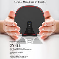 DY-52 Tragbarer Bluetooth-Lautsprecher, kabelloser Lautsprecher, Sound, 32 G, maximaler Speicher, 10 W, Stereo-Musik-Surround-Außenlautsprecher