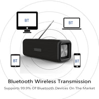 T9 Kabelloser Bluetooth 4.2-Lautsprecher, 10 W, tragbare Soundbox, FM-Digitalradio, 3D-Surround-Stereo, unterstützt Freisprecheinrichtung, TF und AUX