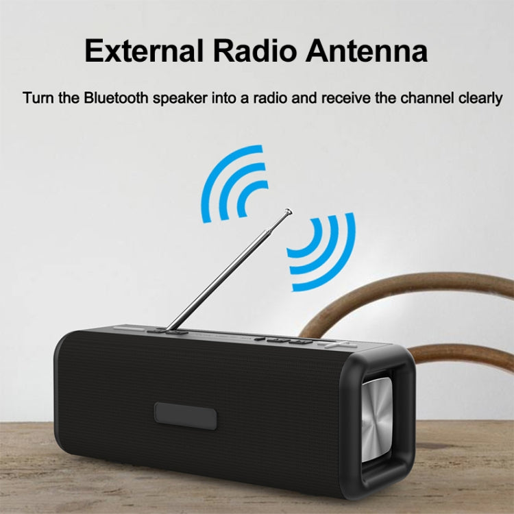 T9 Kabelloser Bluetooth 4.2-Lautsprecher, 10 W, tragbare Soundbox, FM-Digitalradio, 3D-Surround-Stereo, unterstützt Freisprecheinrichtung, TF und AUX