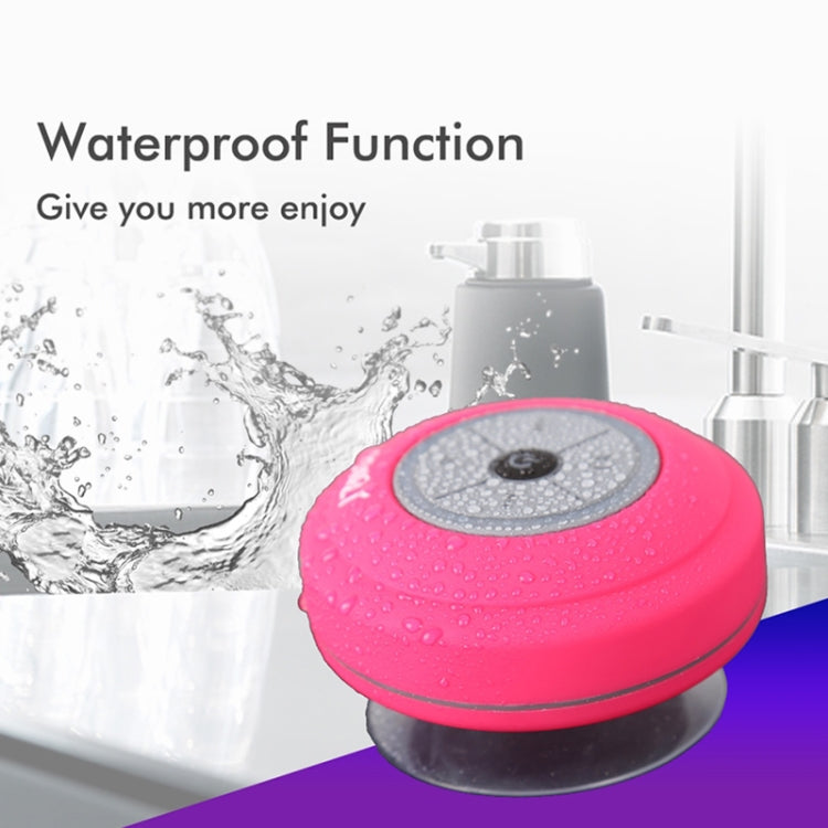 BTS-08 Drahtloser Bluetooth-Lautsprecher, wasserdicht, LED-FM-Radio, Subwoofer, Bluetooth-Säule, TF-Karte, Saugnapf, Mini-Duschlautsprecher
