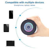 BTS-08 Drahtloser Bluetooth-Lautsprecher, wasserdicht, LED-FM-Radio, Subwoofer, Bluetooth-Säule, TF-Karte, Saugnapf, Mini-Duschlautsprecher