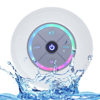 BTS-08 Drahtloser Bluetooth-Lautsprecher, wasserdicht, LED-FM-Radio, Subwoofer, Bluetooth-Säule, TF-Karte, Saugnapf, Mini-Duschlautsprecher