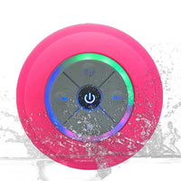 BTS-08 Drahtloser Bluetooth-Lautsprecher, wasserdicht, LED-FM-Radio, Subwoofer, Bluetooth-Säule, TF-Karte, Saugnapf, Mini-Duschlautsprecher