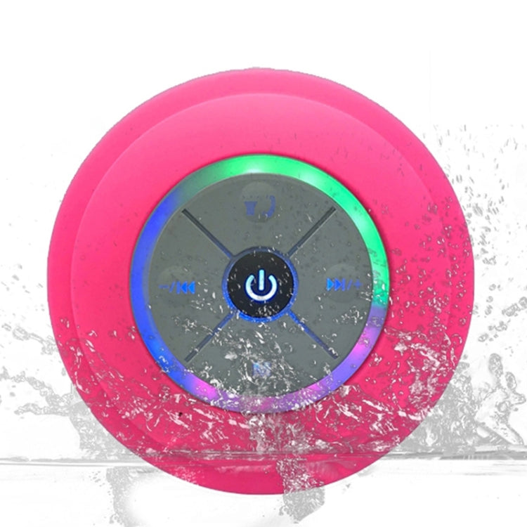 BTS-08 Drahtloser Bluetooth-Lautsprecher, wasserdicht, LED-FM-Radio, Subwoofer, Bluetooth-Säule, TF-Karte, Saugnapf, Mini-Duschlautsprecher