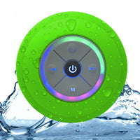 BTS-08 Drahtloser Bluetooth-Lautsprecher, wasserdicht, LED-FM-Radio, Subwoofer, Bluetooth-Säule, TF-Karte, Saugnapf, Mini-Duschlautsprecher