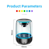 C7 Bluetooth 5.0 Lautsprecher Transparenter LED leuchtender Subwoofer TWS 6D Surround HIFI Stereo Cool Audio, C7