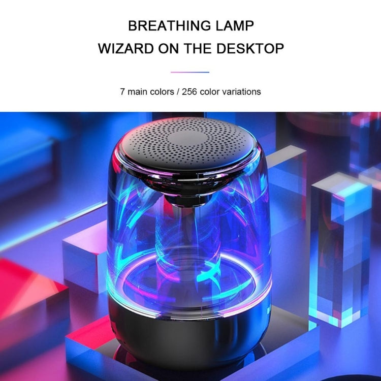 C7 Bluetooth 5.0 Lautsprecher Transparenter LED leuchtender Subwoofer TWS 6D Surround HIFI Stereo Cool Audio, C7