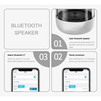 C7 Bluetooth 5.0 Lautsprecher Transparenter LED leuchtender Subwoofer TWS 6D Surround HIFI Stereo Cool Audio, C7