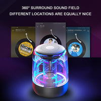 C7 Bluetooth 5.0 Lautsprecher Transparenter LED leuchtender Subwoofer TWS 6D Surround HIFI Stereo Cool Audio, C7