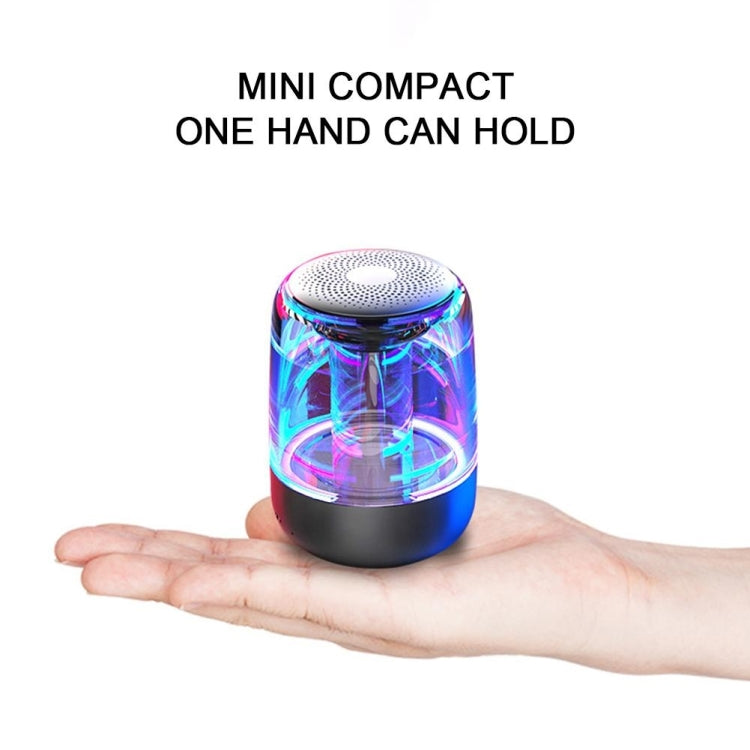 C7 Bluetooth 5.0 Lautsprecher Transparenter LED leuchtender Subwoofer TWS 6D Surround HIFI Stereo Cool Audio, C7