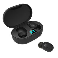 E6S LED Display Drahtlose Kopfhörer TWS Bluetooth V5.3 Headsets Wasserdichte Bluetooth Ohrhörer, E6S (Black)