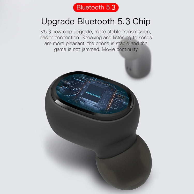 E6S LED Display Drahtlose Kopfhörer TWS Bluetooth V5.3 Headsets Wasserdichte Bluetooth Ohrhörer, E6S (Black)