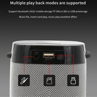 NBY 6650 Tragbarer Multifunktions-Bluetooth-Lautsprecher, 3D-Surround-Stereo-Sound, unterstützt kabelloses Laden
