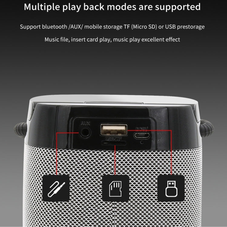 NBY 6650 Tragbarer Multifunktions-Bluetooth-Lautsprecher, 3D-Surround-Stereo-Sound, unterstützt kabelloses Laden