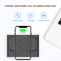 AEC BT508 kabelloser Lade-Bluetooth-Lautsprecher, LED-Wecker, Powerbank, Drei-in-Eins-Lautsprecher
