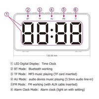 AEC BT508 kabelloser Lade-Bluetooth-Lautsprecher, LED-Wecker, Powerbank, Drei-in-Eins-Lautsprecher