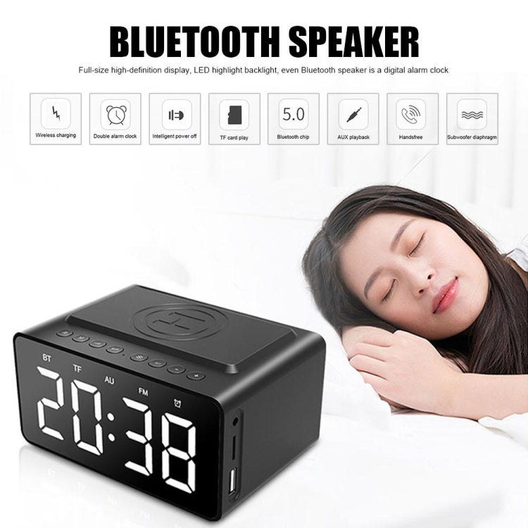 AEC BT508 kabelloser Lade-Bluetooth-Lautsprecher, LED-Wecker, Powerbank, Drei-in-Eins-Lautsprecher