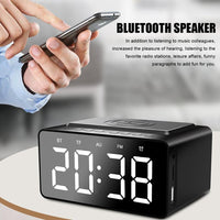 AEC BT508 kabelloser Lade-Bluetooth-Lautsprecher, LED-Wecker, Powerbank, Drei-in-Eins-Lautsprecher