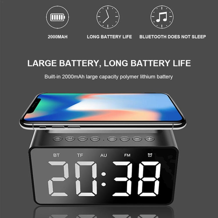 AEC BT508 kabelloser Lade-Bluetooth-Lautsprecher, LED-Wecker, Powerbank, Drei-in-Eins-Lautsprecher