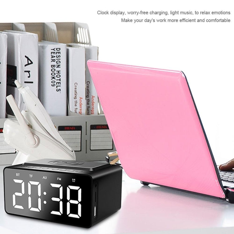 AEC BT508 kabelloser Lade-Bluetooth-Lautsprecher, LED-Wecker, Powerbank, Drei-in-Eins-Lautsprecher