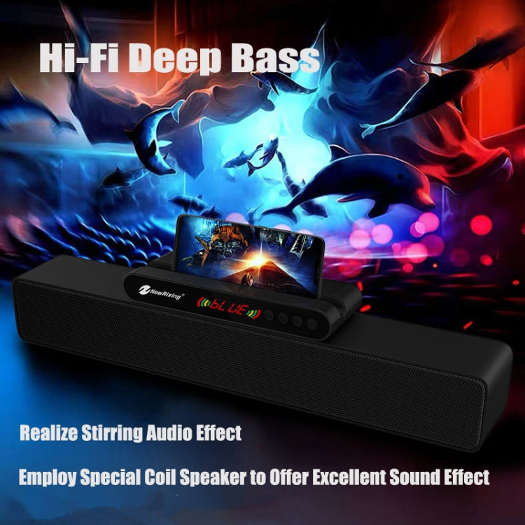 Newrixing NR5017 Tragbarer LED-Bluetooth-Lautsprecher TWS-Verbindungslautsprecher-Soundsystem 10-W-Stereo-Surround-Lautsprecher