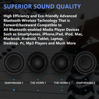 Newrixing NR5017 Tragbarer LED-Bluetooth-Lautsprecher TWS-Verbindungslautsprecher-Soundsystem 10-W-Stereo-Surround-Lautsprecher