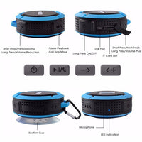 C6a Outdoor Chuck Drahtloser Bluetooth-Autolautsprecher mit Saugnapf, unterstützt TF-Karte