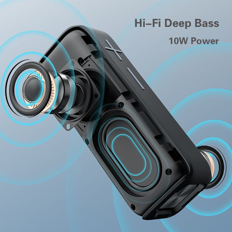 P15 10W tragbarer Bluetooth-Lautsprecher, Außenlautsprecher, Soundsystem, Stereo, unterstützt TF und FM