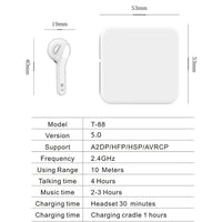 T88 Mini Touch Control Hifi Wireless Bluetooth Kopfhörer TWS Wireless Ohrhörer mit Ladebox