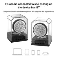 BT628 10W tragbare TWS transparente Bluetooth-Lautsprecher mit magnetisch anschließbarer Basis Outdoor-Stereo-Bass-Subwoofer