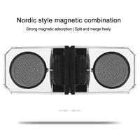 BT628 10W tragbare TWS transparente Bluetooth-Lautsprecher mit magnetisch anschließbarer Basis Outdoor-Stereo-Bass-Subwoofer