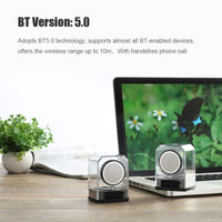 BT628 10W tragbare TWS transparente Bluetooth-Lautsprecher mit magnetisch anschließbarer Basis Outdoor-Stereo-Bass-Subwoofer