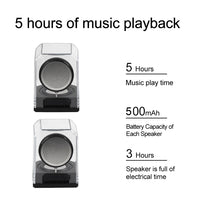 BT628 10W tragbare TWS transparente Bluetooth-Lautsprecher mit magnetisch anschließbarer Basis Outdoor-Stereo-Bass-Subwoofer
