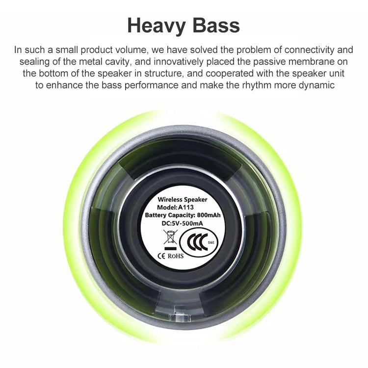 EWA A113 Tragbarer Super-Mini-Bluetooth-Lautsprecher, kabelloser Bass-Subwoofer, Boom-Box-Lautsprecher