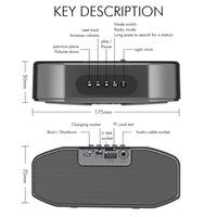 M5 Cool Owl Design Bluetooth Lautsprecher LED Flash Wireless Lautsprecher FM Radio Wecker TF Karte