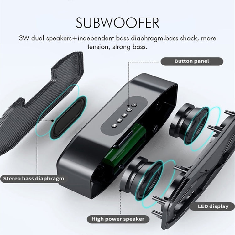 M5 Cool Owl Design Bluetooth Lautsprecher LED Flash Wireless Lautsprecher FM Radio Wecker TF Karte