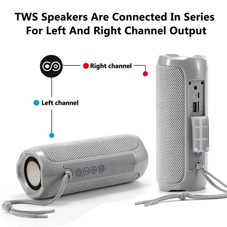 T&G TG191 20 W wasserdichter Bluetooth-Lautsprecher, Stereo-Doppelmembran-Subwoofer, tragbares Audio-FM-Radio