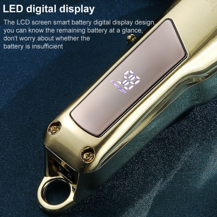 VGR V-278 10W USB-Elektro-Haarschneider aus Metall mit LED-Digitalanzeige, V-278 (Gold), V-278 (Silver)