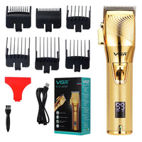 VGR V-280 10W USB-Elektro-Haarschneider aus Metall mit LED-Digitalanzeige, V-280 (Black), V-280 (Gold)
