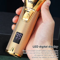 VGR V-280 10W USB-Elektro-Haarschneider aus Metall mit LED-Digitalanzeige, V-280 (Black), V-280 (Gold)