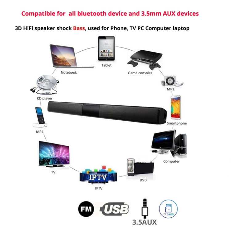 20 W TV Soundbar Bluetooth Lautsprecher FM Radio Heimkino System Tragbare Drahtlose Subwoofer Bass MP3 Musik Boombox für Xiaomi