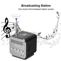 Tragbare Lautsprecher mit FM-Mini-Multifunktionsradio, USB-Notebook-Lautsprecher für TV, Telefon, unterstützt SD/TF-Karte, MP3-Musik-Player