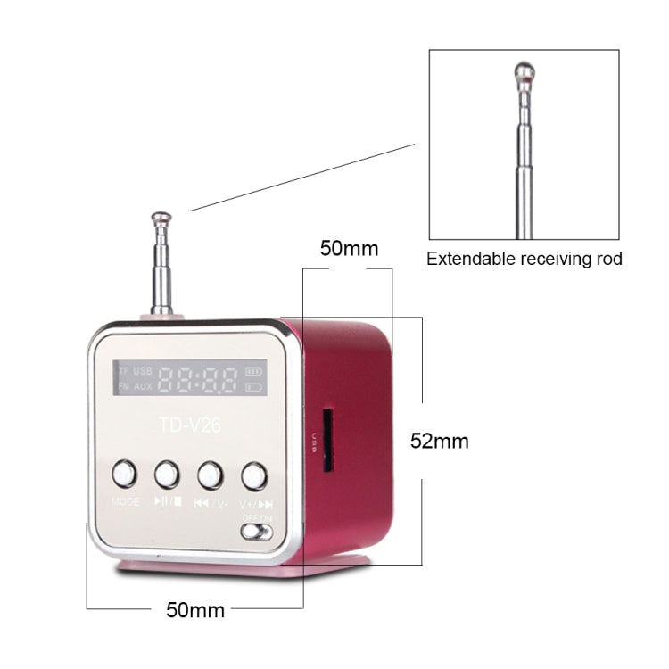 Tragbare Lautsprecher mit FM-Mini-Multifunktionsradio, USB-Notebook-Lautsprecher für TV, Telefon, unterstützt SD/TF-Karte, MP3-Musik-Player