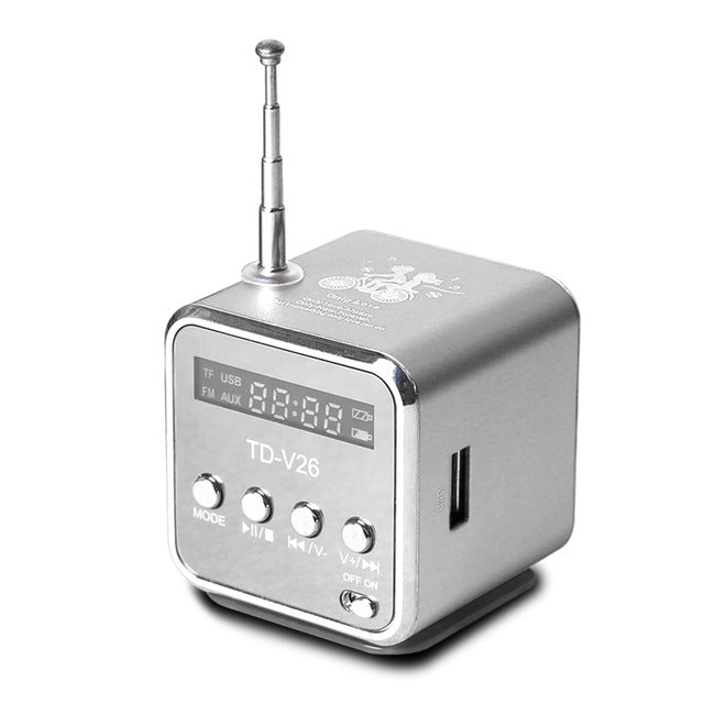 Tragbare Lautsprecher mit FM-Mini-Multifunktionsradio, USB-Notebook-Lautsprecher für TV, Telefon, unterstützt SD/TF-Karte, MP3-Musik-Player