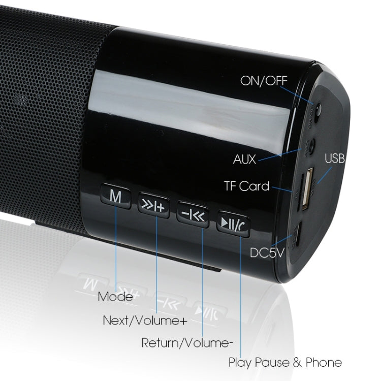 TOPROAD High Power 10 W HIFI Tragbare Drahtlose Bluetooth Lautsprecher Stereo Soundbar TF FM USB Subwoofer Spalte für Computer TV telefon