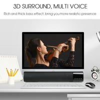 TOPROAD High Power 10 W HIFI Tragbare Drahtlose Bluetooth Lautsprecher Stereo Soundbar TF FM USB Subwoofer Spalte für Computer TV telefon